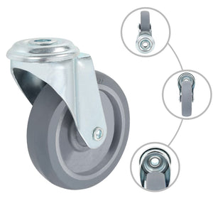 vidaXL Swivel Casters with Bolt Hole 4 pcs. 100 mm