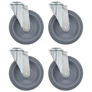 vidaXL Swivel Castor Wheels with Bolt Hole 4 pcs. 125 mm