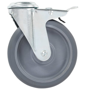 vidaXL Swivel Castor Wheels with Bolt Hole and Double Brakes 4 pcs. 125 mm