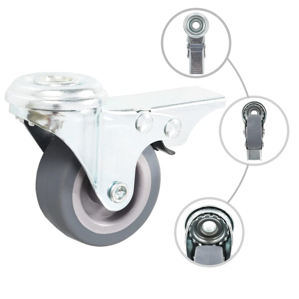 vidaXL Swivel Casters with Bolt Hole 4 pcs 50 mm
