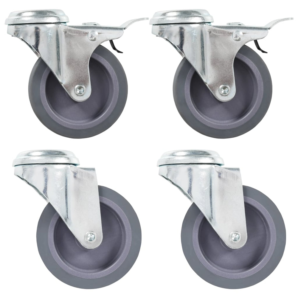 vidaXL Bolt Hole Swivel Casters 4 pcs. 75 mm