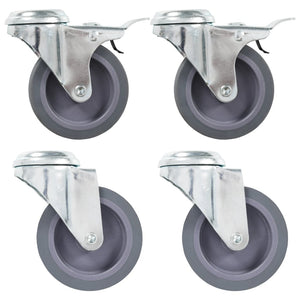 vidaXL Bolt Hole Swivel Casters 4 pcs. 75 mm
