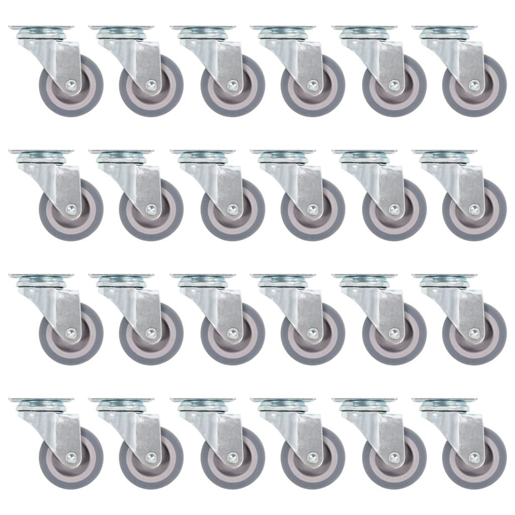 vidaXL Swivel Casters 24 pcs 50 mm