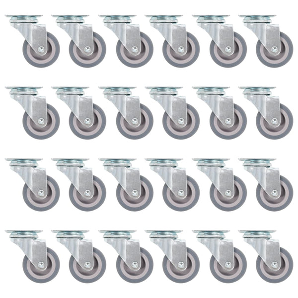 vidaXL Swivel Casters 24 pcs 50 mm