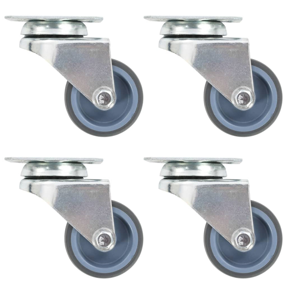 vidaXL Twin Wheel Swivel Castors 4 pcs. 50 mm
