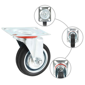 vidaXL Swivel Casters 4 pcs. 75 mm