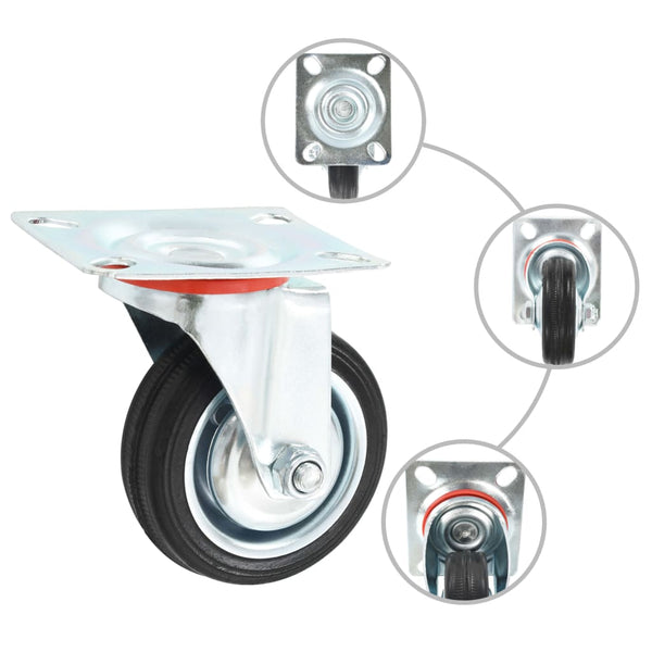 vidaXL Swivel Casters 4 pcs. 75 mm