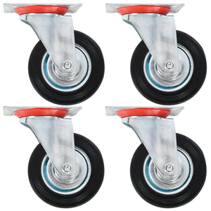 vidaXL Swivel Casters 4 pcs. 100 mm