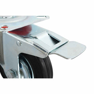 vidaXL Swivel Casters with Double Brakes 4 pcs 100 mm