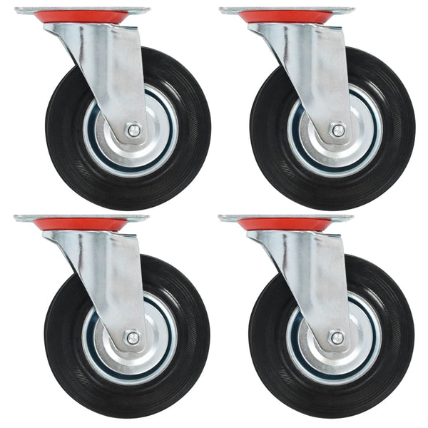 vidaXL Swivel Castors 4 pcs 125 mm