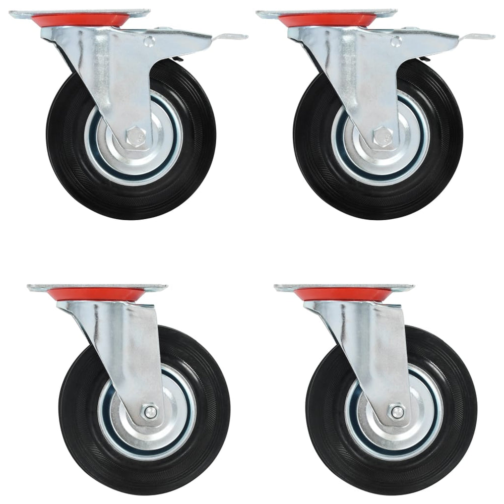 vidaXL Swivel Castors 4 pcs 125 mm