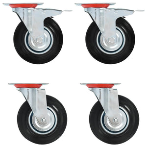 vidaXL Swivel Castors 4 pcs 125 mm