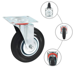 vidaXL Swivel Castors 4 pcs 125 mm