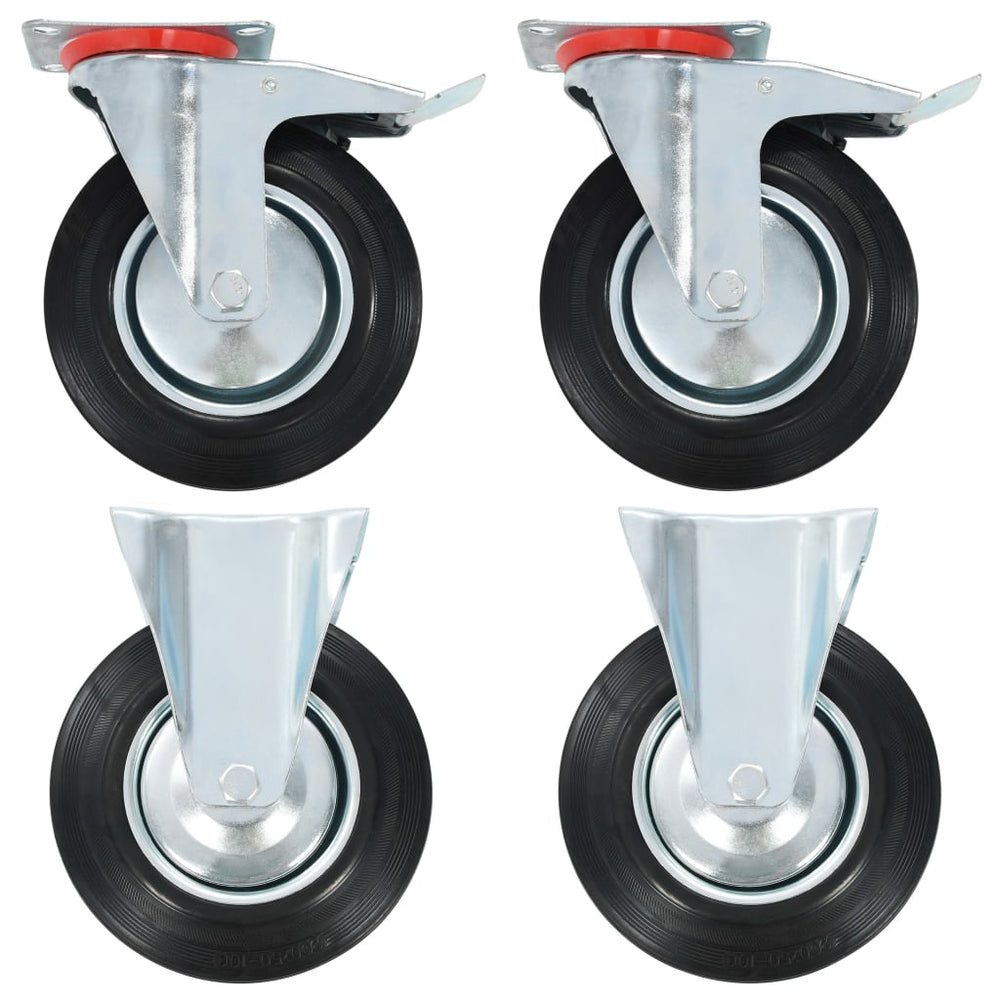 vidaXL Castor Wheels 4 pcs. 200 mm