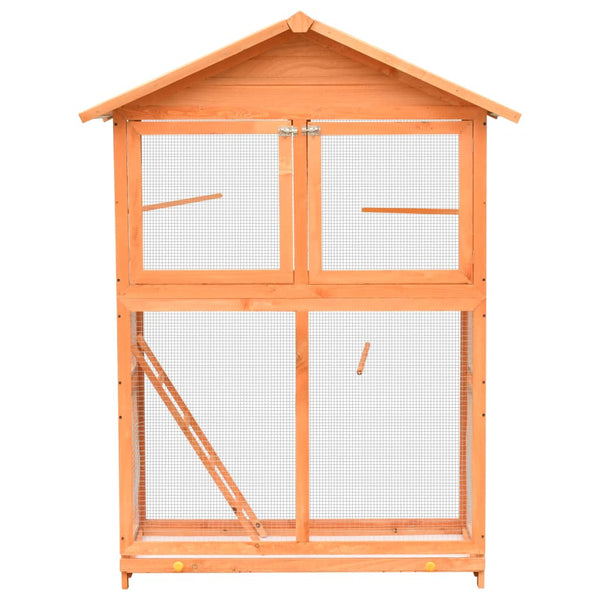 vidaXL Bird Aviary Pinewood & Firwood 125.5x59.5x164 cm