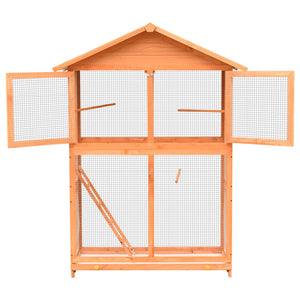 vidaXL Bird Aviary Pinewood & Firwood 125.5x59.5x164 cm
