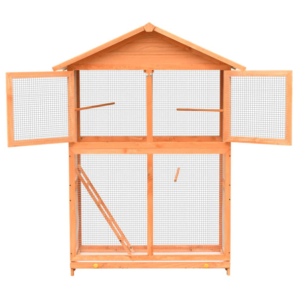 vidaXL Bird Aviary Pinewood & Firwood 125.5x59.5x164 cm