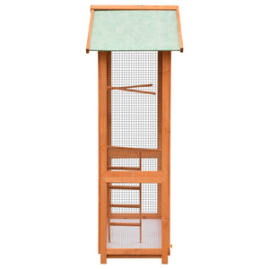 vidaXL Bird Aviary Pinewood & Firwood 125.5x59.5x164 cm