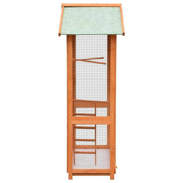vidaXL Bird Aviary Pinewood & Firwood 125.5x59.5x164 cm