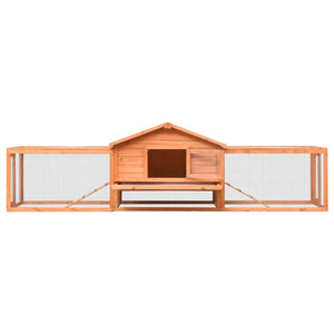vidaXL Rabbit Hutch 310x70x87 cm Pine & Fir Wood