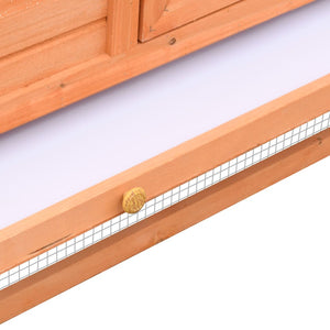 vidaXL Rabbit Hutch 310x70x87 cm Pine & Fir Wood