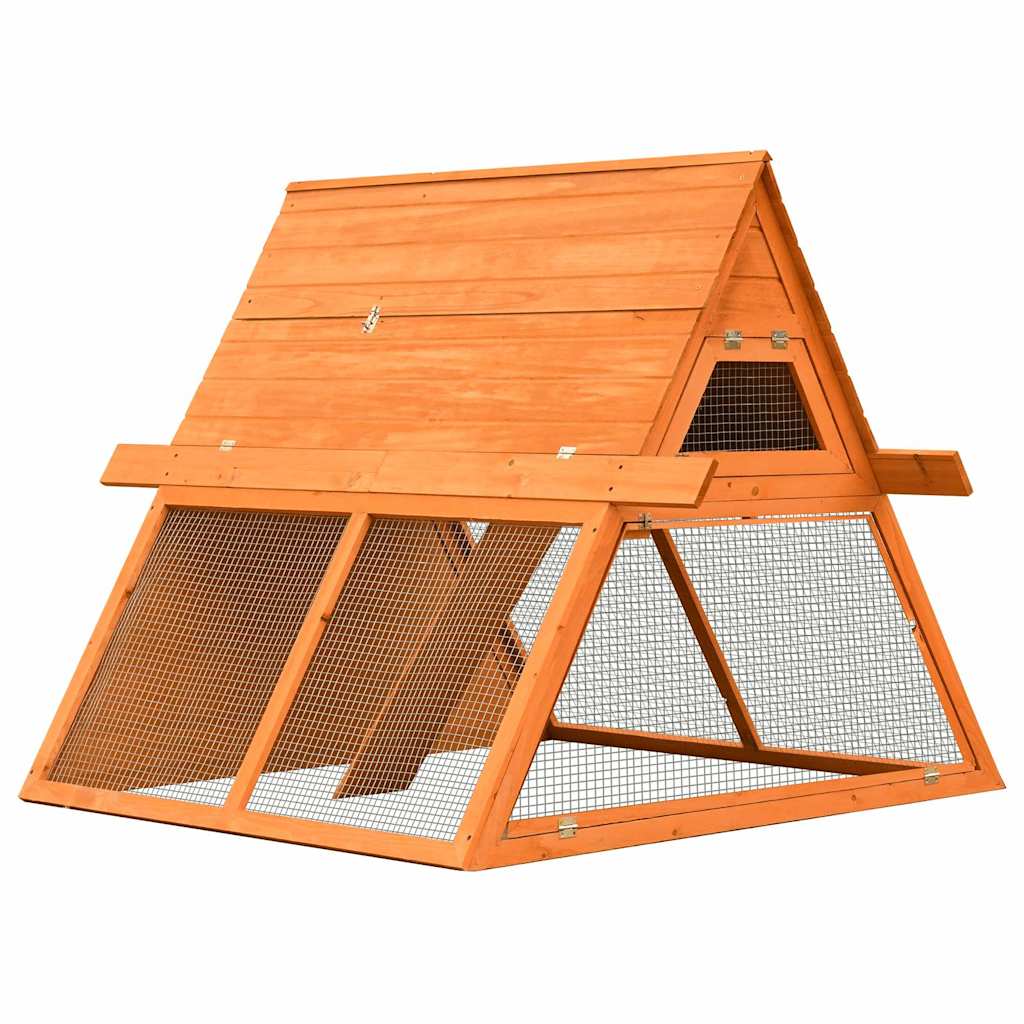 vidaXL Rabbit Hutch Pine Wood & Fir Wood 152x128x108 cm
