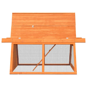 vidaXL Rabbit Hutch Pine Wood & Fir Wood 152x128x108 cm