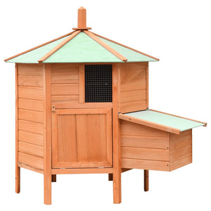 vidaXL Chicken Coop 126x117x125 cm Pine & Fir Wood