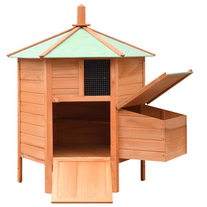 vidaXL Chicken Coop 126x117x125 cm Pine & Fir Wood