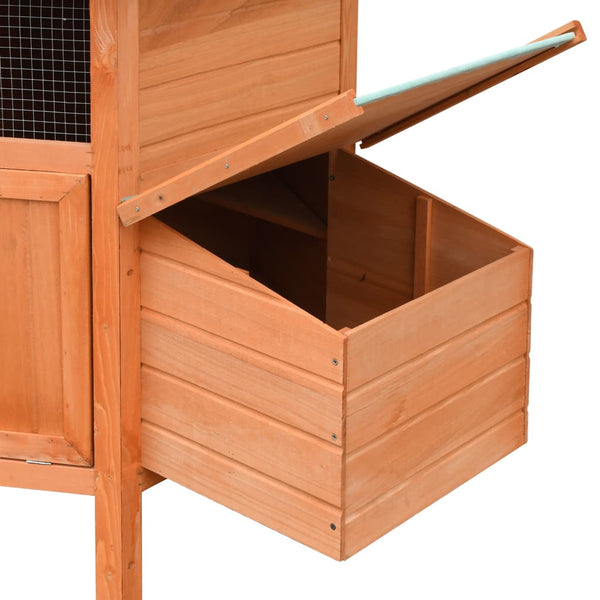 vidaXL Chicken Coop 126x117x125 cm Pine & Fir Wood
