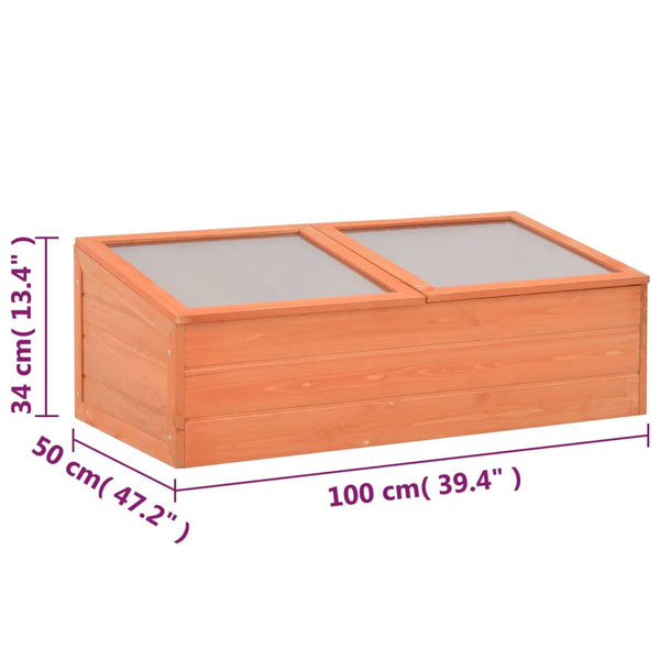 vidaXL Wooden Cold Frame 100x50x34 cm