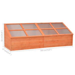 vidaXL Wooden Cold Frame 180x57x62 cm