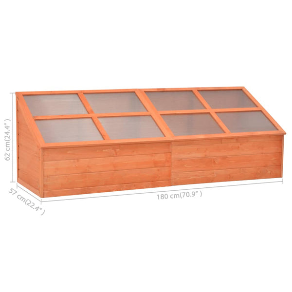vidaXL Wooden Cold Frame 180x57x62 cm