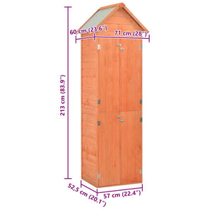 vidaXL Garden Storage Shed 71x60x213 cm Wood