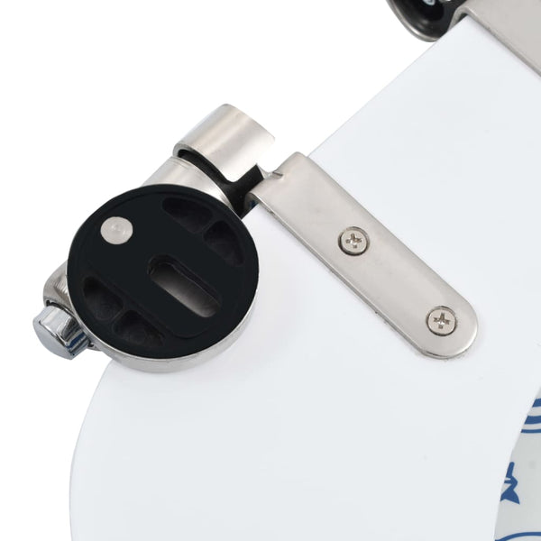 vidaXL Toilet Seat with Soft-Close Lid MDF Porcelain Design