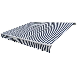 vidaXL Motorised Retractable Awning 400 cm Blue/White