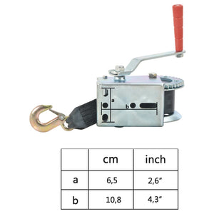 vidaXL Hand Winch with Strap 540 kg