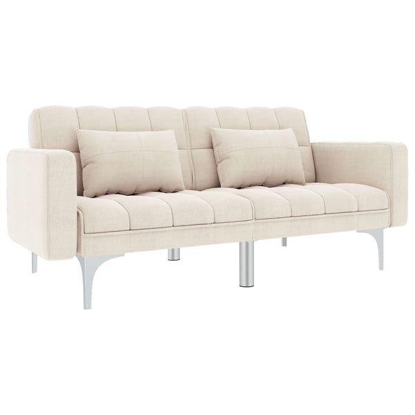 vidaXL Sofa Bed Cream Fabric