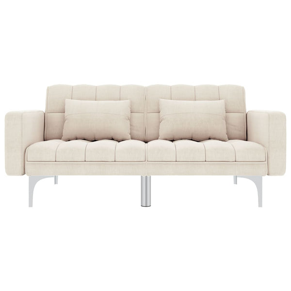 vidaXL Sofa Bed Cream Fabric