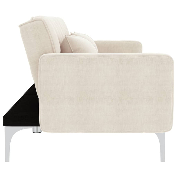 vidaXL Sofa Bed Cream Fabric