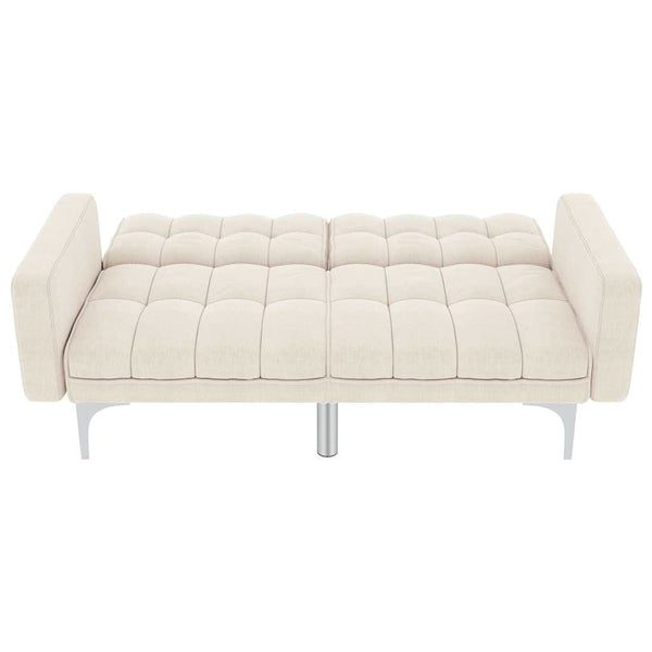 vidaXL Sofa Bed Cream Fabric