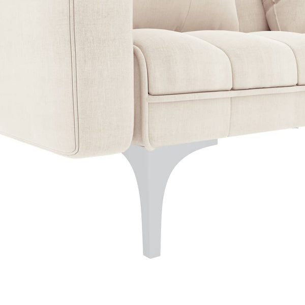 vidaXL Sofa Bed Cream Fabric