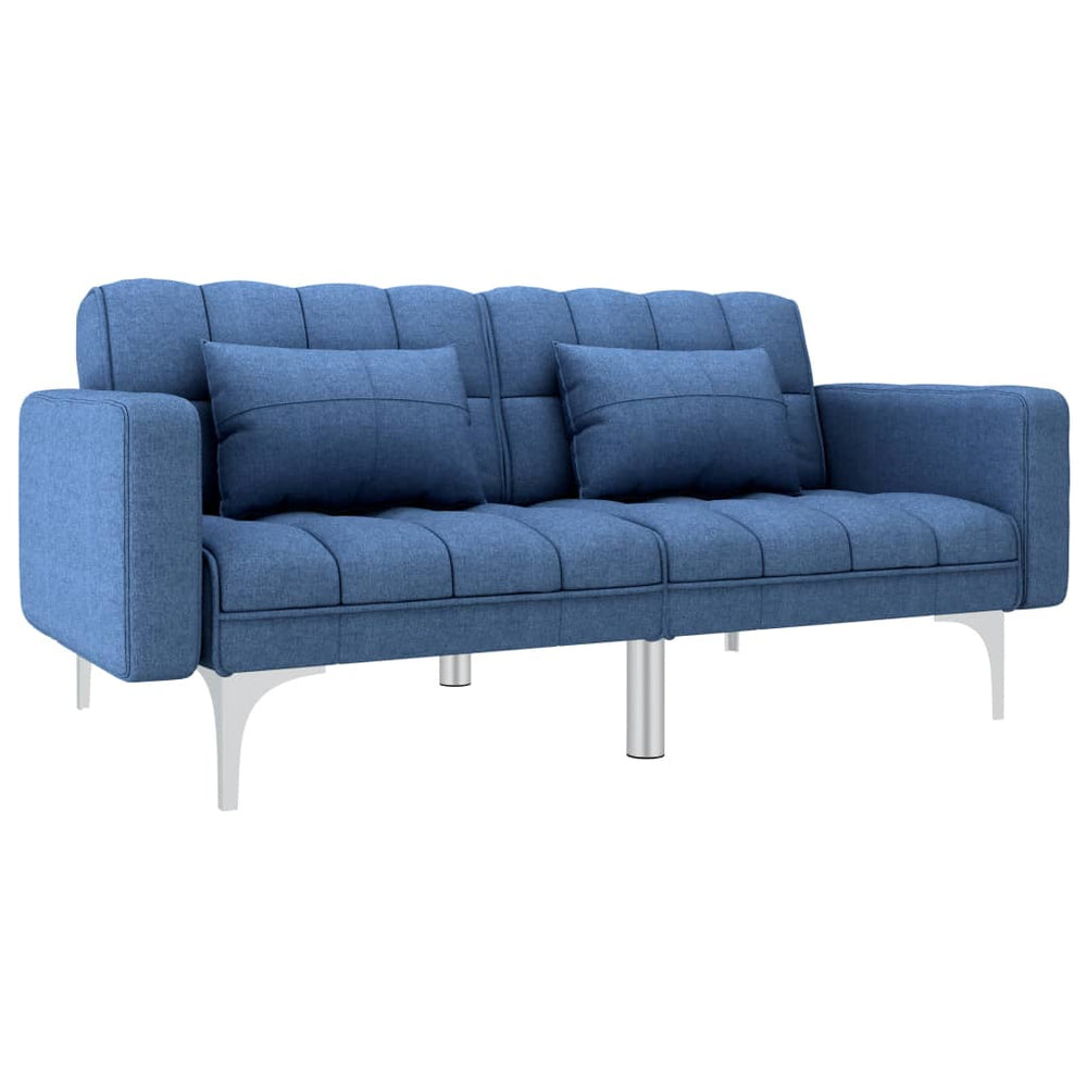 vidaXL Sofa Bed Blue Fabric