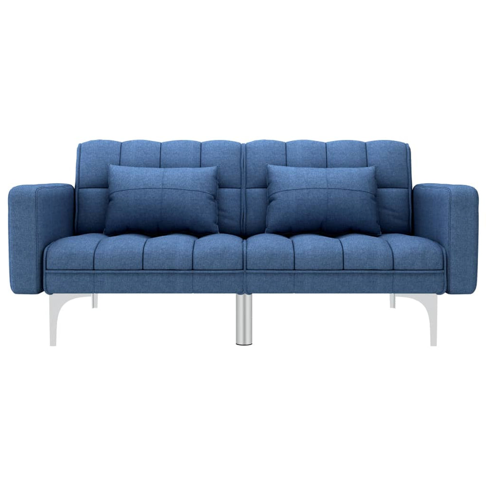 vidaXL Sofa Bed Blue Fabric
