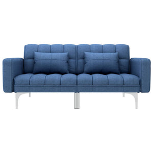 vidaXL Sofa Bed Blue Fabric