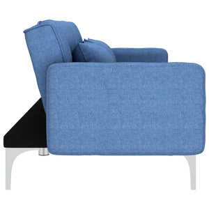 vidaXL Sofa Bed Blue Fabric