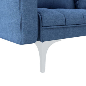 vidaXL Sofa Bed Blue Fabric