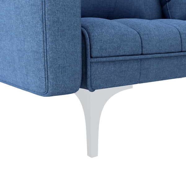 vidaXL Sofa Bed Blue Fabric