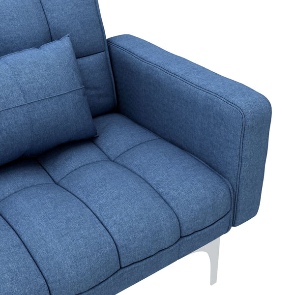 vidaXL Sofa Bed Blue Fabric