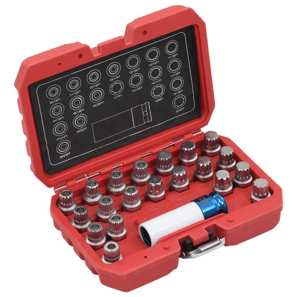 vidaXL 21-Piece BMW Locking Wheel Nut Removal Tool Set